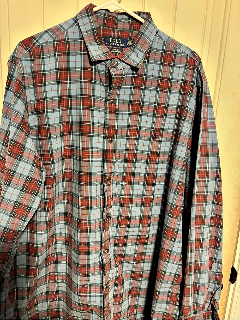 Polo Ralph Lauren Classic Fit Plaid Cotton Stretch Shirt Men's Plaid Button Down